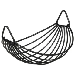 CORBEILLE A FRUITS BALANCIER 2 NIVEAUX METAL NOIR
