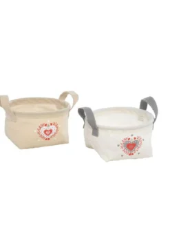 CORBEILLE DE RANGEMENT TISSU AVEC ANSES