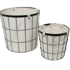 CORBEILLE FILAIRE ET DOUBLURE 34 X 35 CM GM