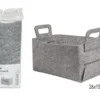 CORBEILLE RANGEMENT FEUTRINE GRIS CLAIR TAILLE S