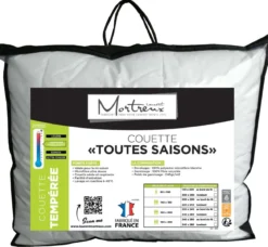 COUETTE BLANCHE TOUTES SAISONS 250G 140X200CM