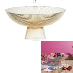 COUPE FRUIT SUR PIED VERRE AMBRE 1.1L