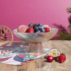COUPE FRUIT SUR PIED VERRE AMBRE 1.1L