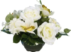COUPE ROSE ORCHIDEE ZINNIA