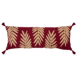 COUSSIN BRODE FEUILLE YUCA 30X80CM