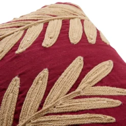 COUSSIN BRODE FEUILLE YUCA 30X80CM
