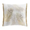 COUSSIN DEHOUSSABLE FRANGE 50X50CM IMPRIME METALLISE MELISSE