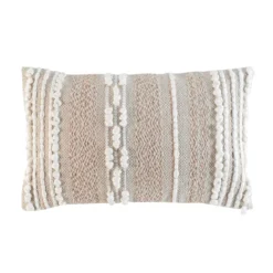 COUSSIN DEHOUSSABLE 30X50CM FANTAISIE ET METALLISE BLANCA