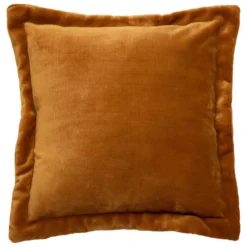 COUSSIN FLANELLE CUDDLY MOUTARDE 53X53CM