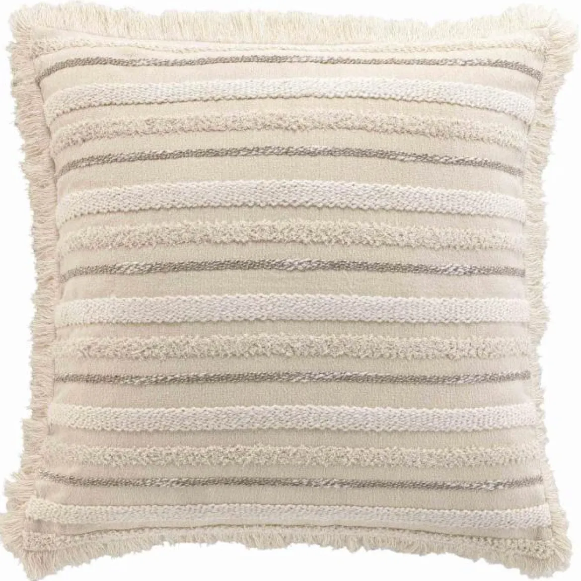 COUSSIN FRANGES 60X60CM ATLAS NATUREL