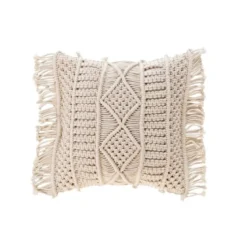 COUSSIN FRANGES 40X40CM MACRAME MACRALINA