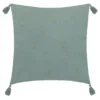 COUSSIN GAZE BRODE OR CELADON 40X40CM