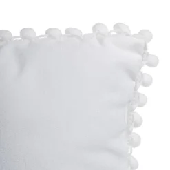 COUSSIN POMPONS IVOIRE 40X40CM