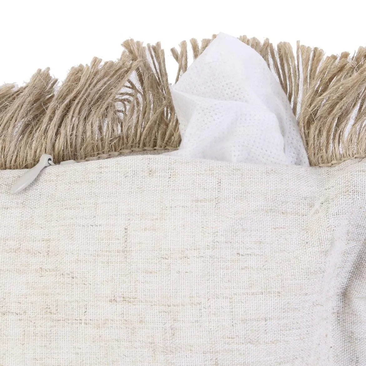 COUSSIN RAPHIA NATUREL DEHOUSSABLE 40X40CM