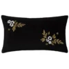 COUSSIN VELOURS BRODE NIGHT NOIR 30X50CM
