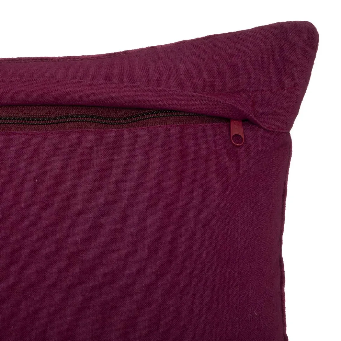COUSSIN VELOURS BRODE NIGHT ROUGE 30X50CM