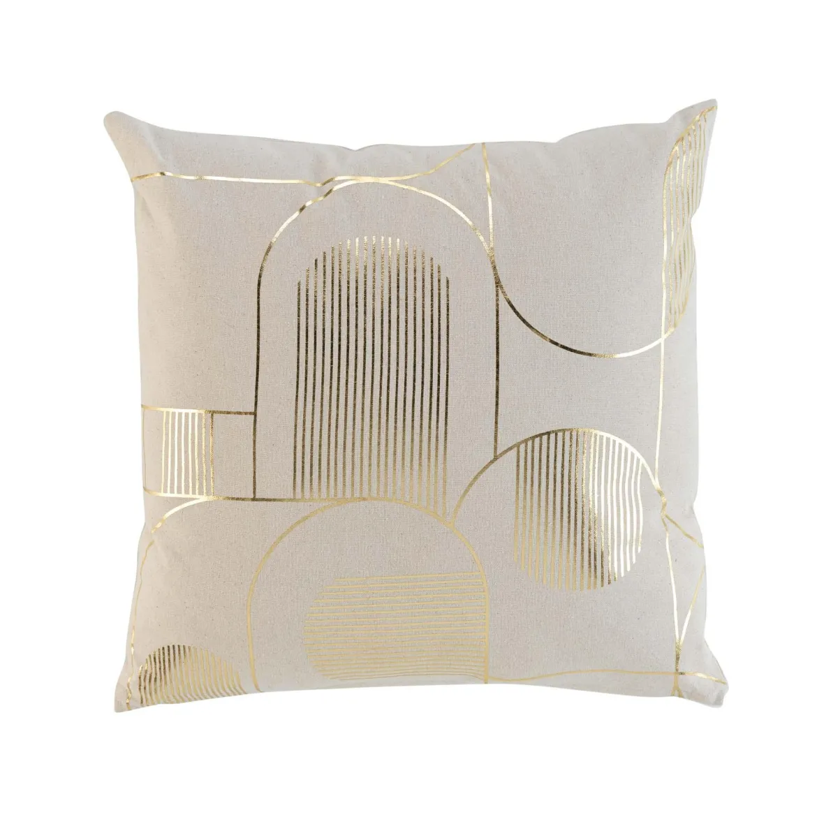 COUSSIN 45X45CM COTON IMPRIME METALLISE SEVENTIES