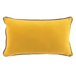 COUSSIN 30X50CM COTON LAVE LINETTE JAUNE