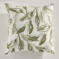COUSSIN 40X40CM FLORALE KAKI