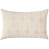 COUSSIN 40X60CM POLYCOTON IMP. METALLISE ONDINE BLANC
