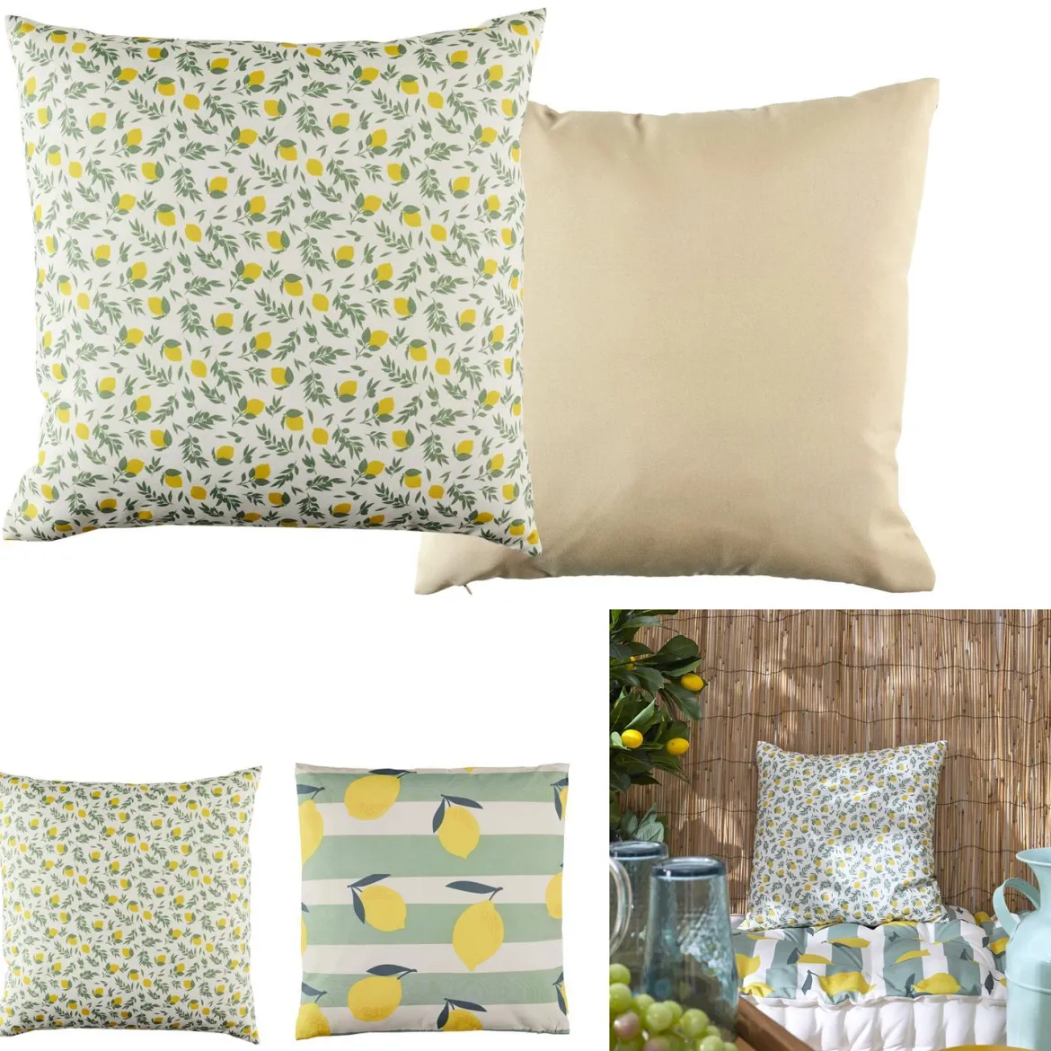 COUSSIN DEPERLANT CITRONS 40X40CM
