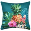 COUSSIN DEPERLANT DECO IMPRIME FEUILLES 40X40CM