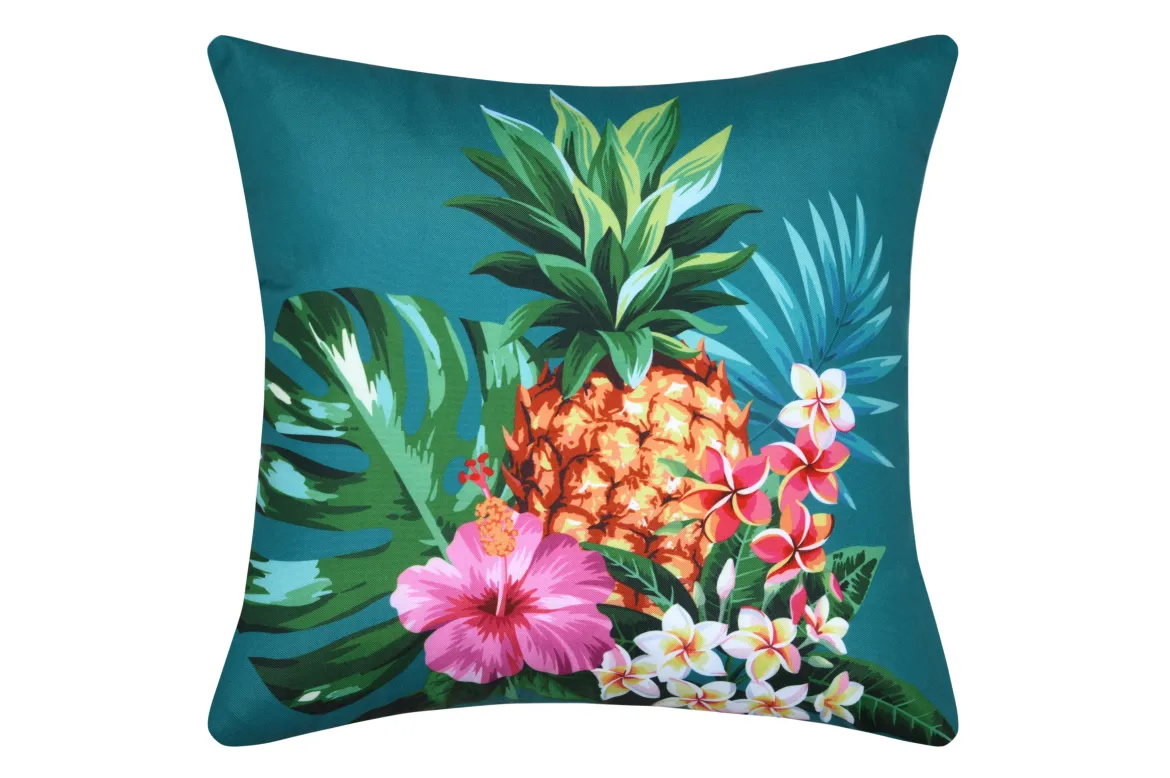 COUSSIN DEPERLANT DECO IMPRIME FEUILLES 40X40CM