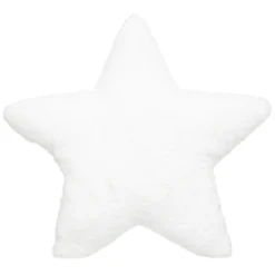 COUSSIN ETOILE FOURRURE BLANC