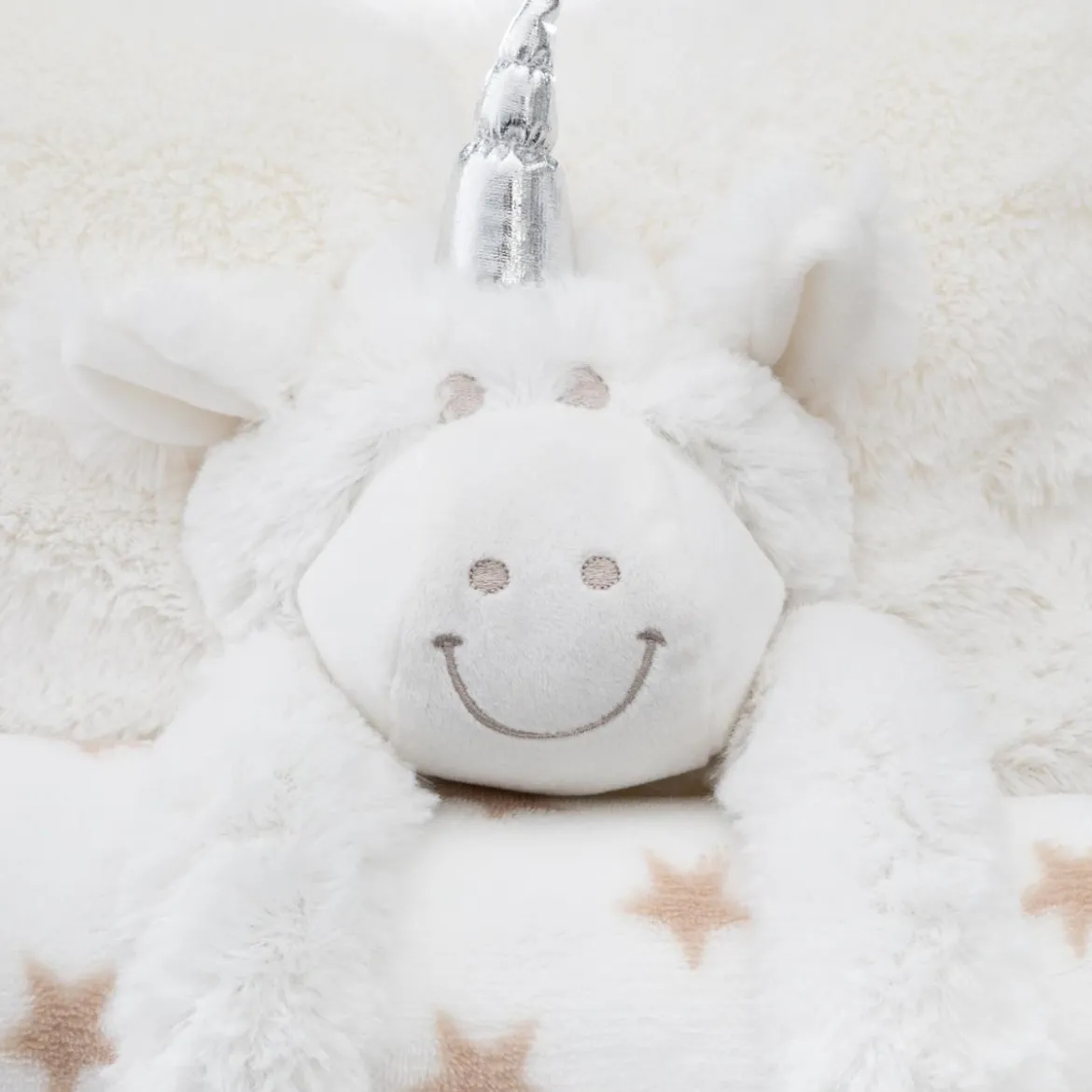 COUSSIN ET PLAID LICORNE