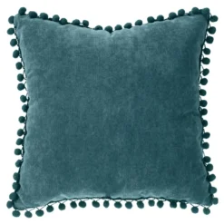 COUSSIN POMPONS CANARD 40X40CM