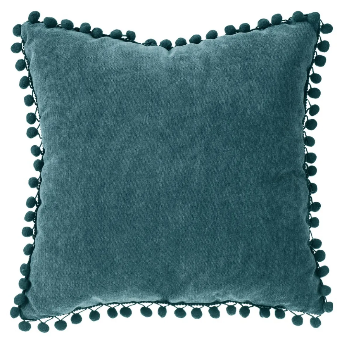 COUSSIN POMPONS CANARD 40X40CM