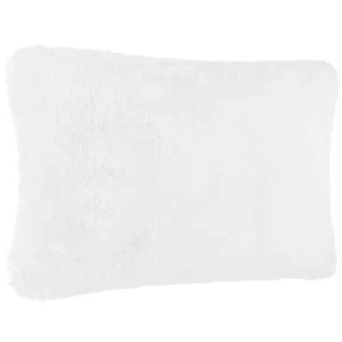 COUSSIN RECTANGLE FOURRURE BLANC 30X45CM