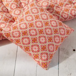 COUSSIN 40X40CM CARREAU CIMENT ROSE