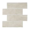 CREDENCE ADHESIVE X4 PIECES 25X25CM MURAL PIERRE NATUREL