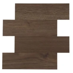 CREDENCE ADHESIVE X4 PIECES 25X25CM MURAL BOISEO BRUN