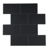 CREDENCE ADHESIVE X4 PIECES 25X25CM MURAL CAREO NOIR