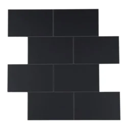CREDENCE ADHESIVE X4 PIECES 25X25CM MURAL CAREO NOIR