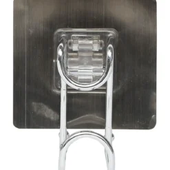 CROCHET ACIER INOXYDABLE SUR CARTE ADHESIVE 3M CHROME