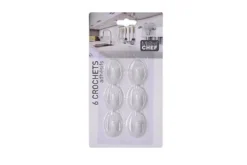6 CROCHETS ADHESIFS