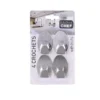 4 CROCHETS ADHESIFS INOX