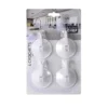 4 CROCHETS VENTOUSES BLANC
