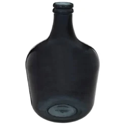 DAME JEANNE VERRE RECYCLE LUMIERE D HIVER NOIR H.42CM
