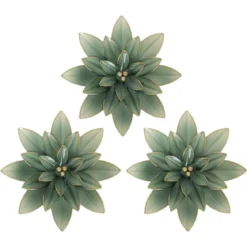 DECO MURALE FLEUR ALYA D.24.5CM X3 PIECES