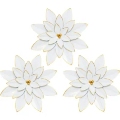DECO MURALE FLEUR ALYA D.24.5CM X3 PIECES