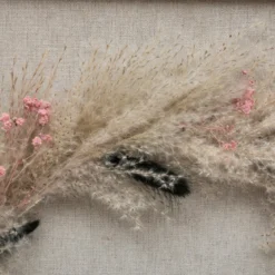 DECO MURALE FLEURS SECHEES LUMIERE D HIVER D.55X55CM