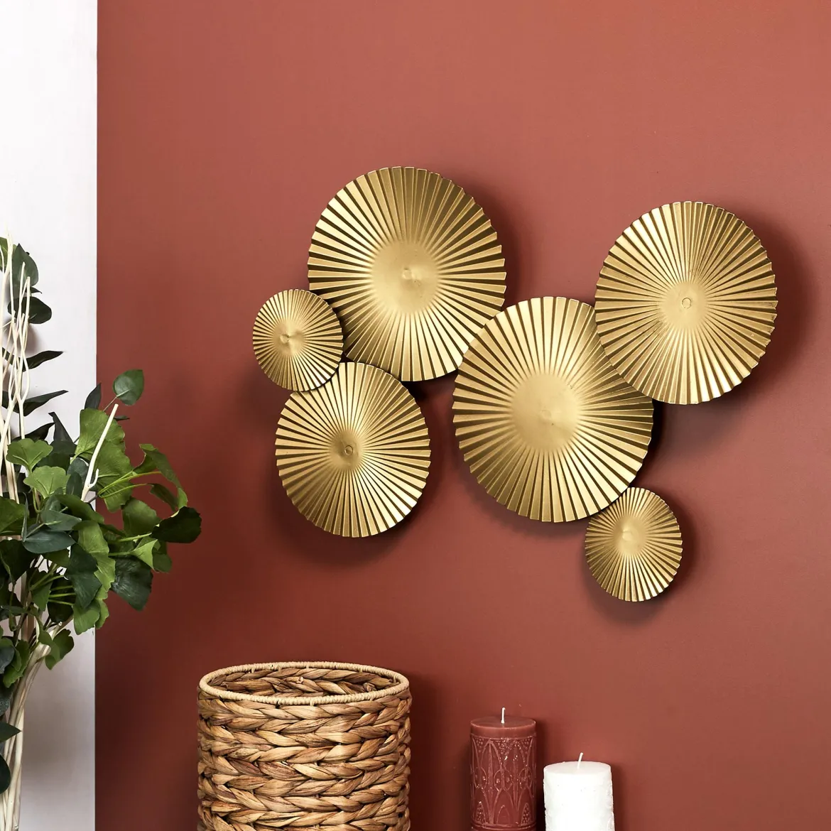 DECO MURALE METAL DORE