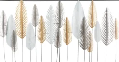 DECO MURALE METAL FEUILLE 134X68CM
