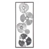 DECO MURALE METAL FLEUR ARGENT 25X61CM