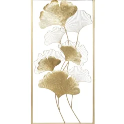 DECO MURALE METAL GINKO D.50X100CM