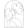 DECO MURALE METAL PALM D.45X64.8CM